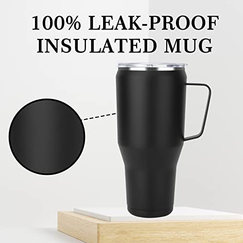 Sursip-40oz Mug Tumbler-Stainless Steel Vacuum Insulated Mug with Handle, Green &amp; Pink-BOM-Boutique on Main -Amazon