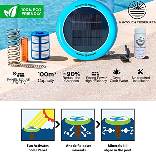 SUNTOUCH TREASURES-Solar Pool Maid Ionizer - Kills Algae-BOM-Boutique on Main -Amazon Pool