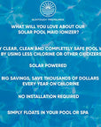 SUNTOUCH TREASURES-Solar Pool Maid Ionizer - Kills Algae-BOM-Boutique on Main -Amazon Pool
