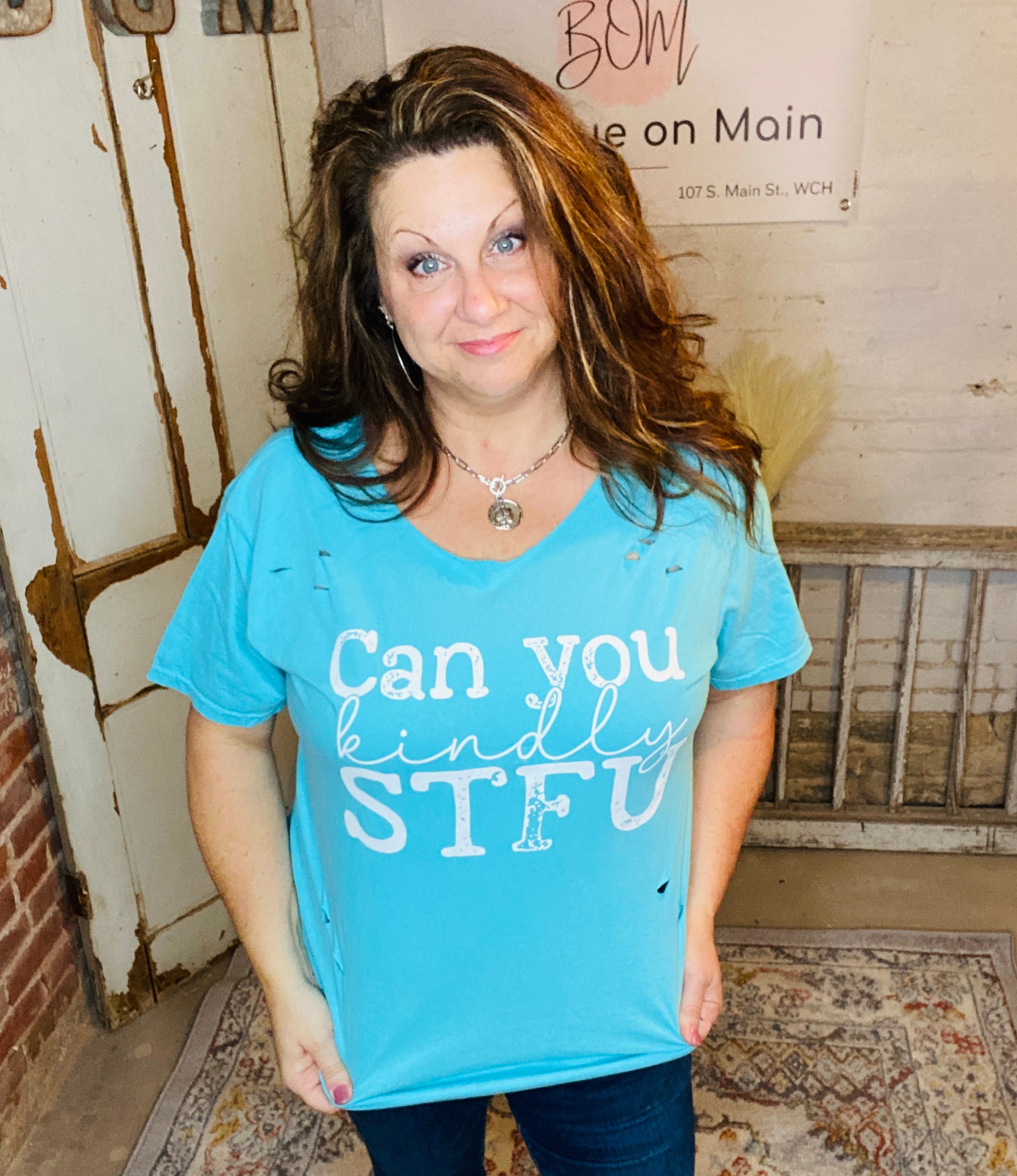 Chase Design Co.-Kindly STFU Tee-BOM-Boutique on Main -everything, graphic tee, tops